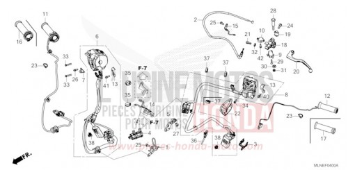LEVIER DE GUIDON/COMMUTATEUR/CABLE (MT) CRF1100A3S de 2025